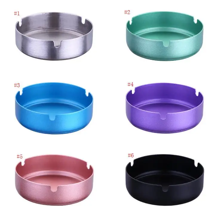 Household Ashtray Nordic ins style Living Room Modern Metal Spray Paint Stainless Steel Smoking Ashtray accessories  SN2809