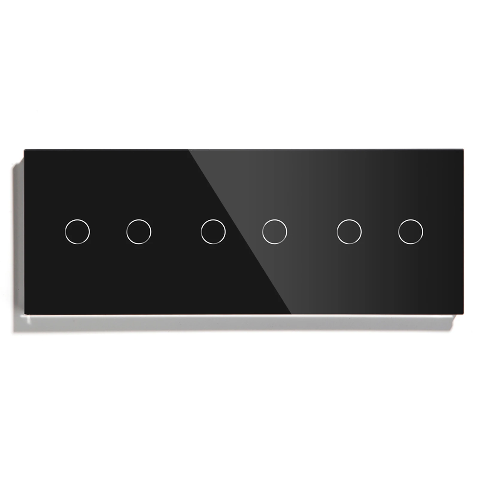 Bseed pérola vidro de cristal reino unido padrão da ue 228mm triplo painel 3/6/9 gang branco preto gloden para interruptor toque parede