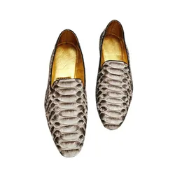huilong 2023 Python skin Men snake shoes leisure male shoes fashion Doug shoes