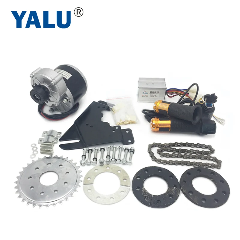 

24V 36V 250W Left Engine Motor Kit Electric Bike Conversion Kit with 12T freewheel MY1016Z Unitemotor Rubber Plate Clamp Pads