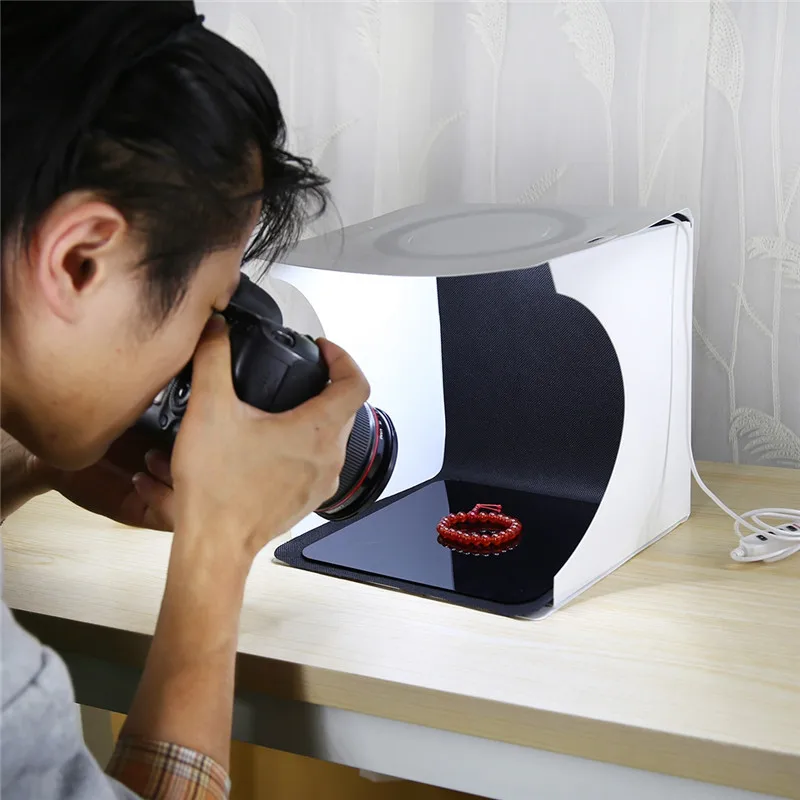 PULUZ Putih/Hitam Latar Belakang Reflektif Akrilik Tampilan Papan Desktop Menembak Produk Fotografi untuk Kotak Cahaya Softbox Fotografia