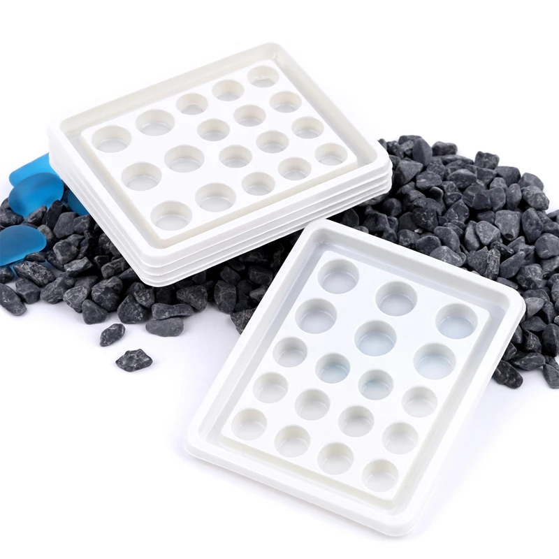 

10pcs Disposable Tattoo Ink Cup Eyelash Extension Glue Holder Adhesive Tray Square Plastic Pigment Palette