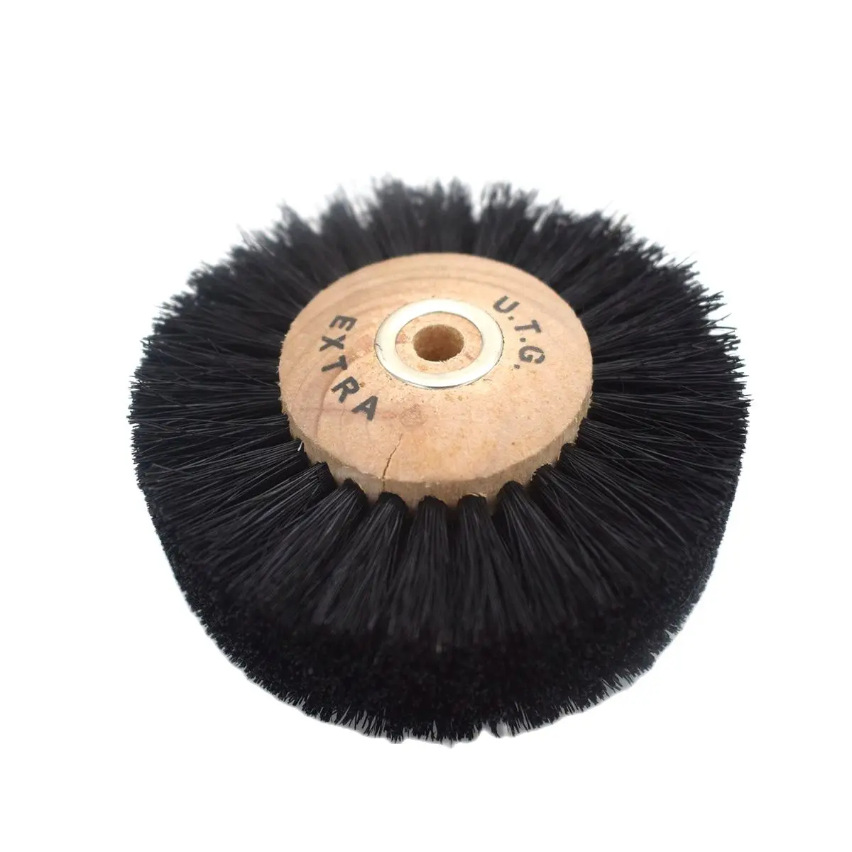 75mm Abrasive Brushes for Jewlelry Polishing Brush Wheel  6 Row Long Hair Wood Hub Rotary Tools