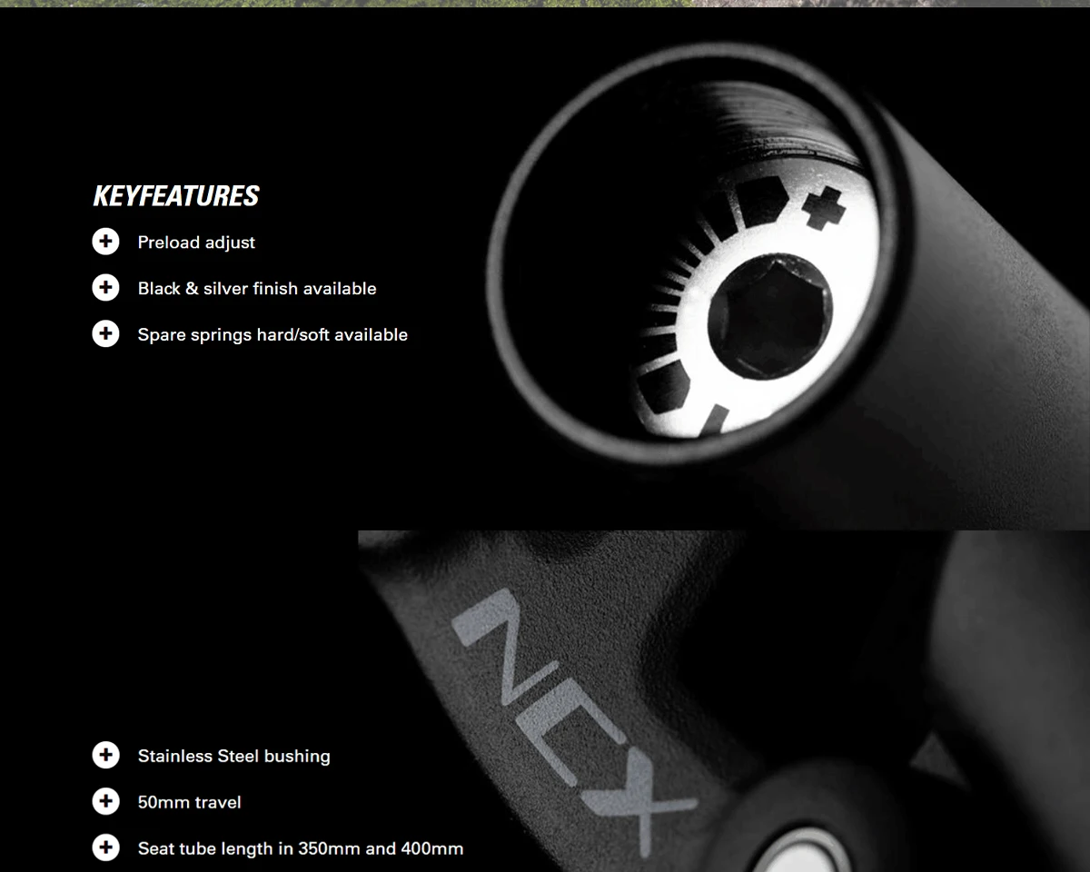 SR SUNTOUR NCX Gefederte Sattelstütze 350mm Fahrrad Stoßdämpfer 27.2 28.6 30.0 30.4 30.8 31.6 33.9mm MTB Rennrad – Detail 4
