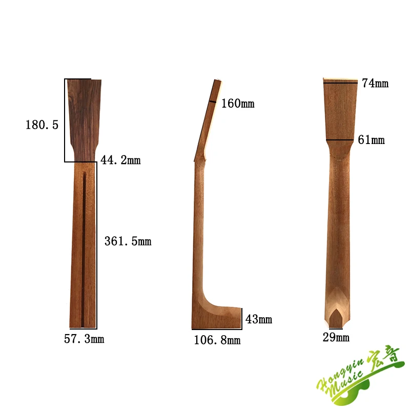 L-00 Acoustic Guitar Neck African Authentic Mahogany 630 Chord Length Dovetail Connection Neck DIY Wood Guitar Accessories