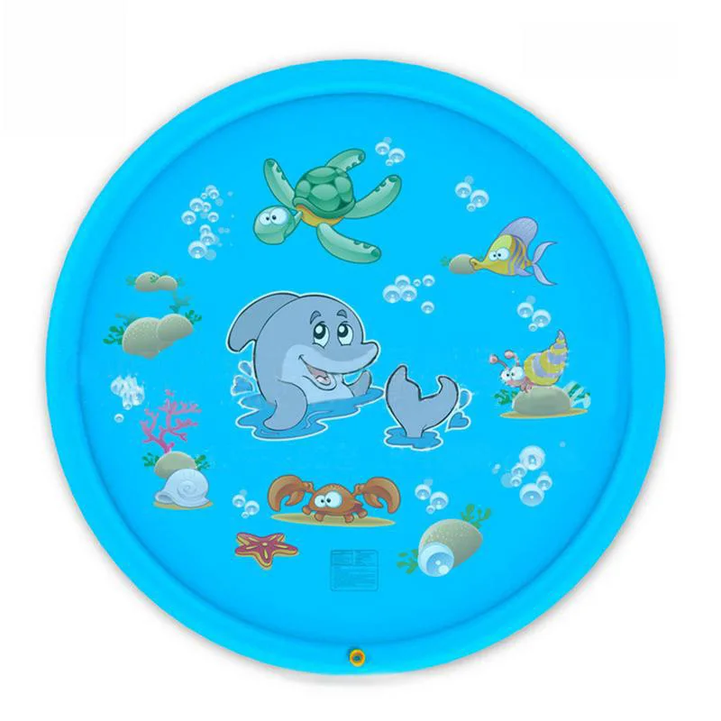 100Cm/170Cm Outdoor Gazon Strand Zee Dier Opblaasbare Waternevel Kids Sprinkler Pad Play Water Games Strand mat Kussen Speelgoed