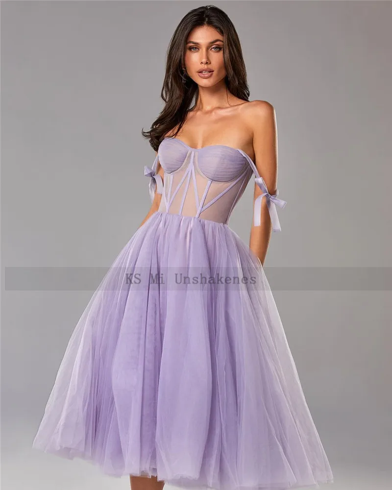 Vestido corto de fiesta de boda, traje de dama de honor con tirantes, color rosa, azul y lila, barato, hasta la rodilla