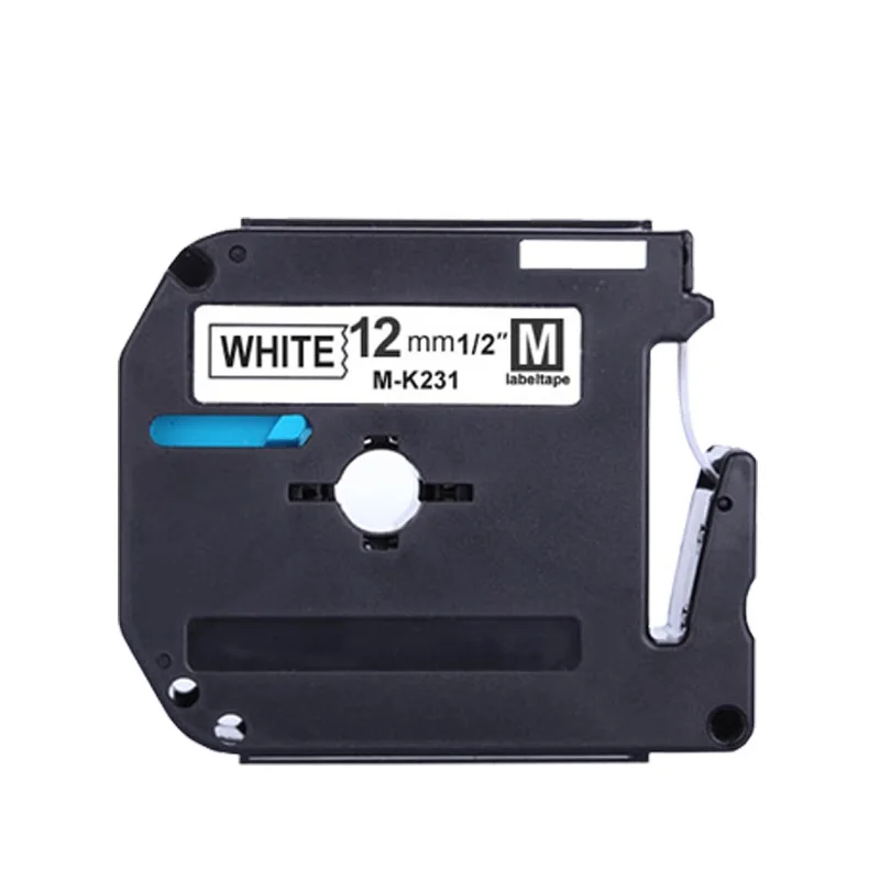 MK231 label tape black on white Compatible for Brother P touch 12mm MK-231 mk231 Label Printer M-K231 label ribbon cassette