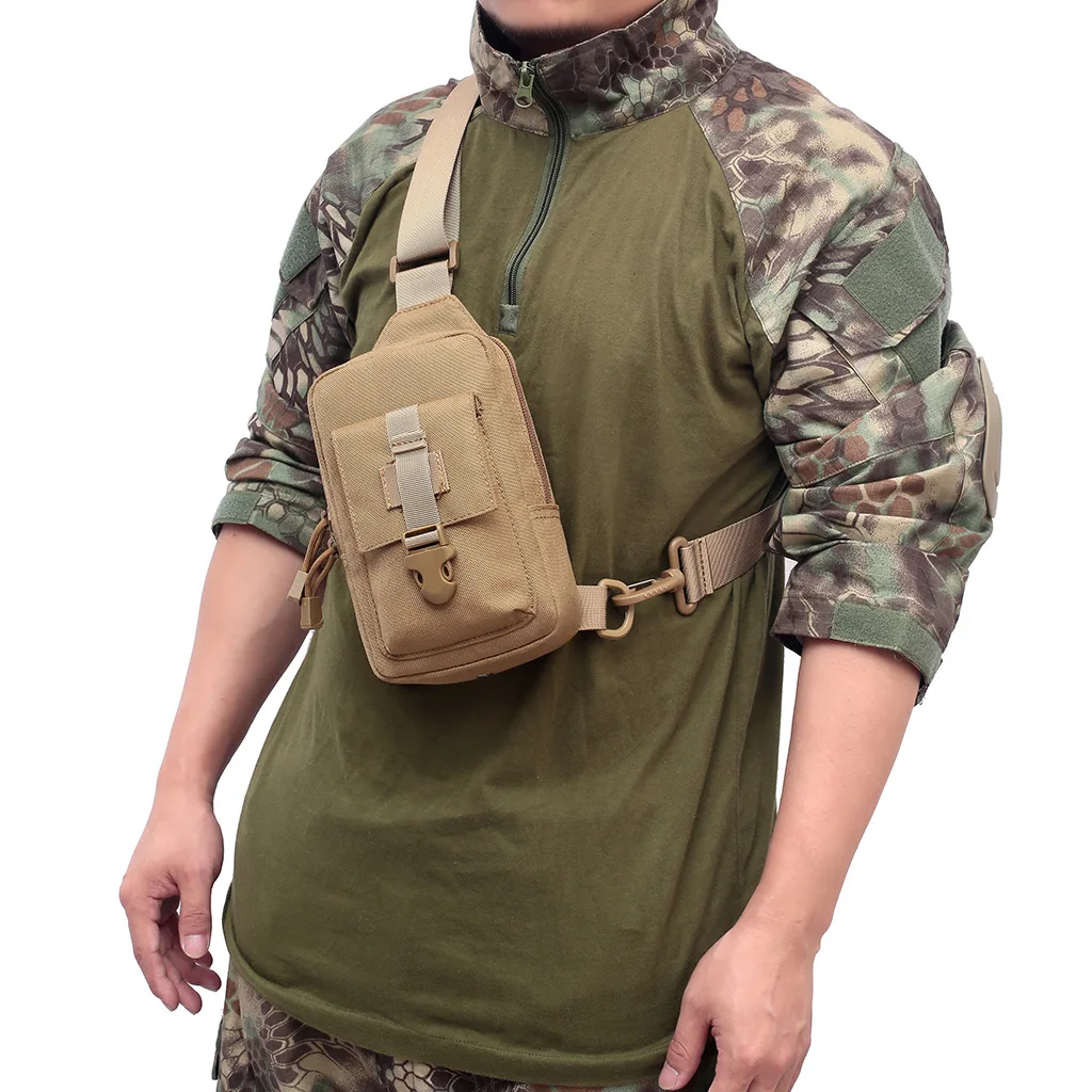 

Сумка на плечо Molle для мужчин, практичный рюкзак кросс-боди, уличная спортивная нагрудная Сумка для кемпинга, путешествий, пешего туризма, охоты