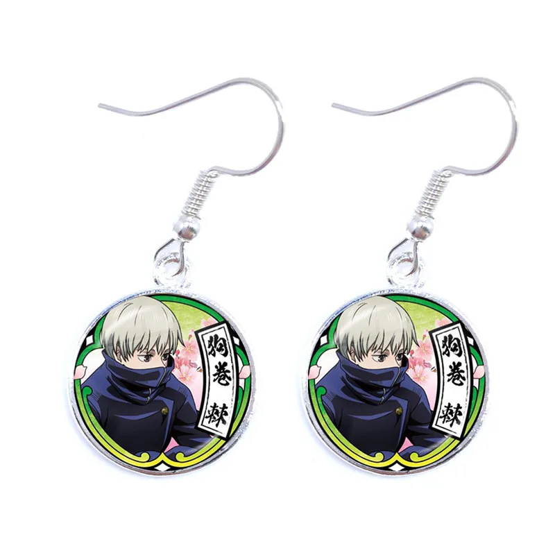 2021 Trendy Cartoon Jujutsu Kaisen Yuji Gojo Kugisaki Sukuna Megumi Drop Earring Glass Dome Ear Jewelry Gift