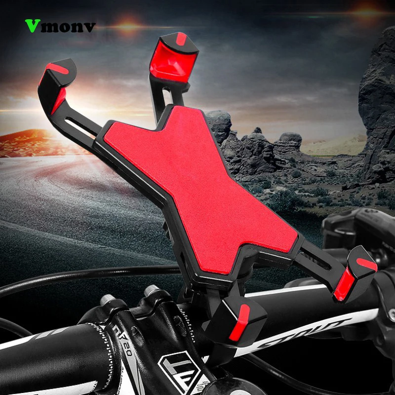 Vmonv Bicycle Motorcycle Phone Holder For Iphone Sangsung Mobile Phone 360 Degree Rotation Bike GPS Bracket Mount Bike Handlebar