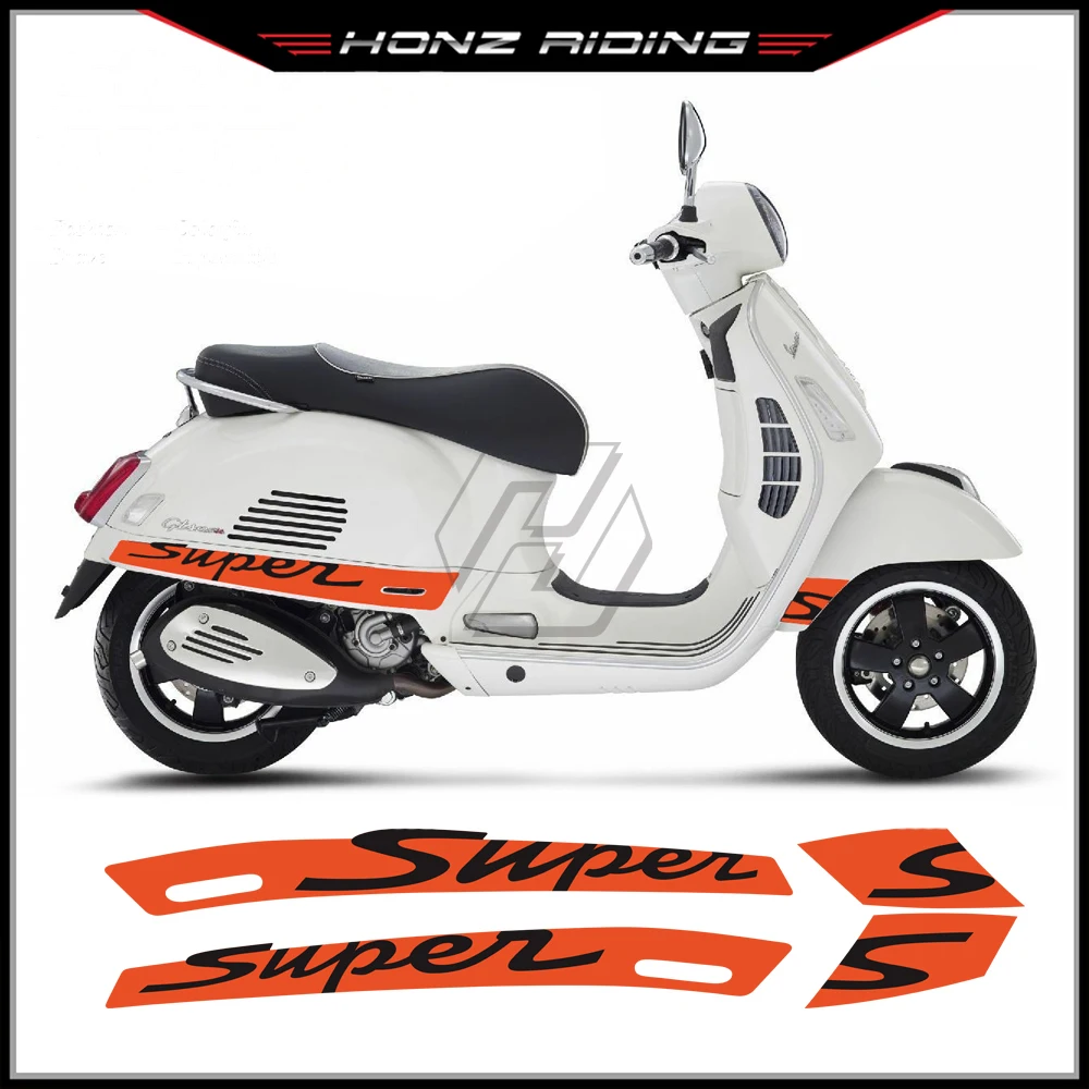 For Vespa GTS 300 GTS300 Sport Super Sticker Motorcycle Side Decal