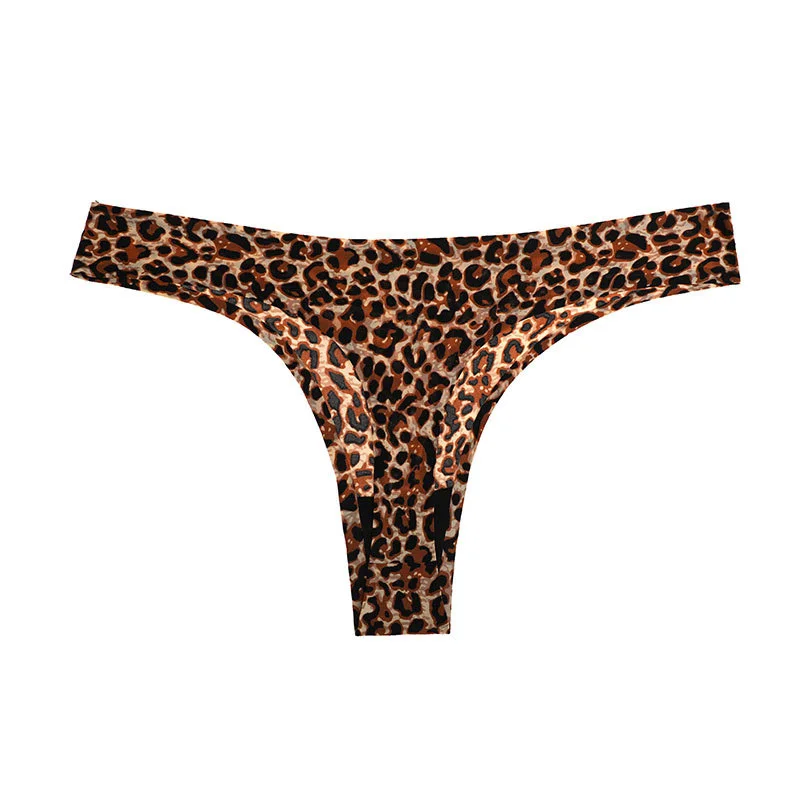 Women Seamless Ultra-thin Underwear G String Sexy Lace Leopard Lingerie Women's Panties Thongs T-back Ladies briefs Female Panty