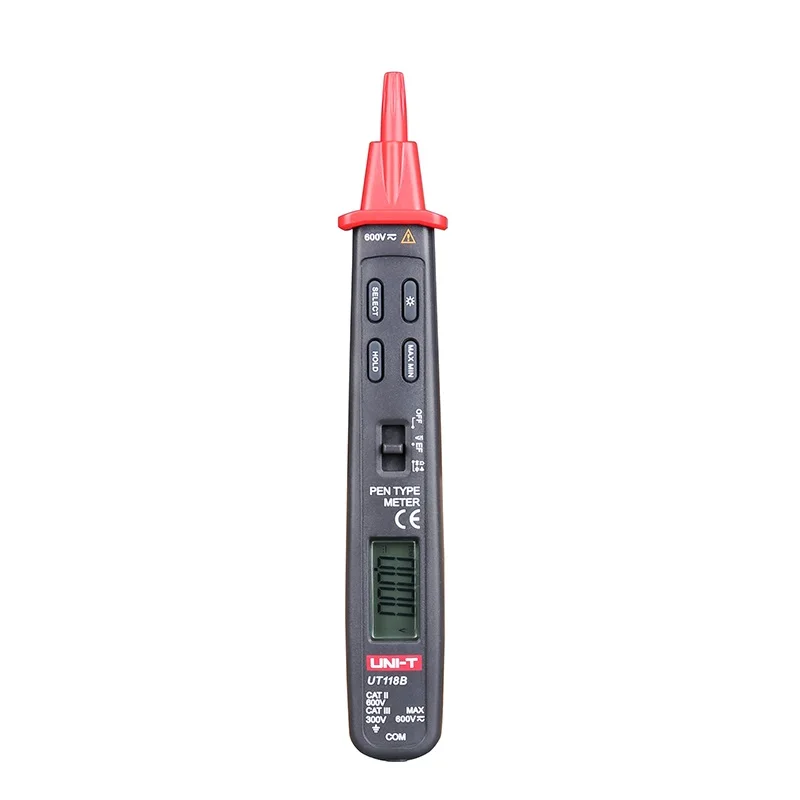 

UNI-T UT118B Pen Type Digital Multimeter Voltage/Resistance/Capacitance Test EF Function Continuity Buzzer LCD Backlight