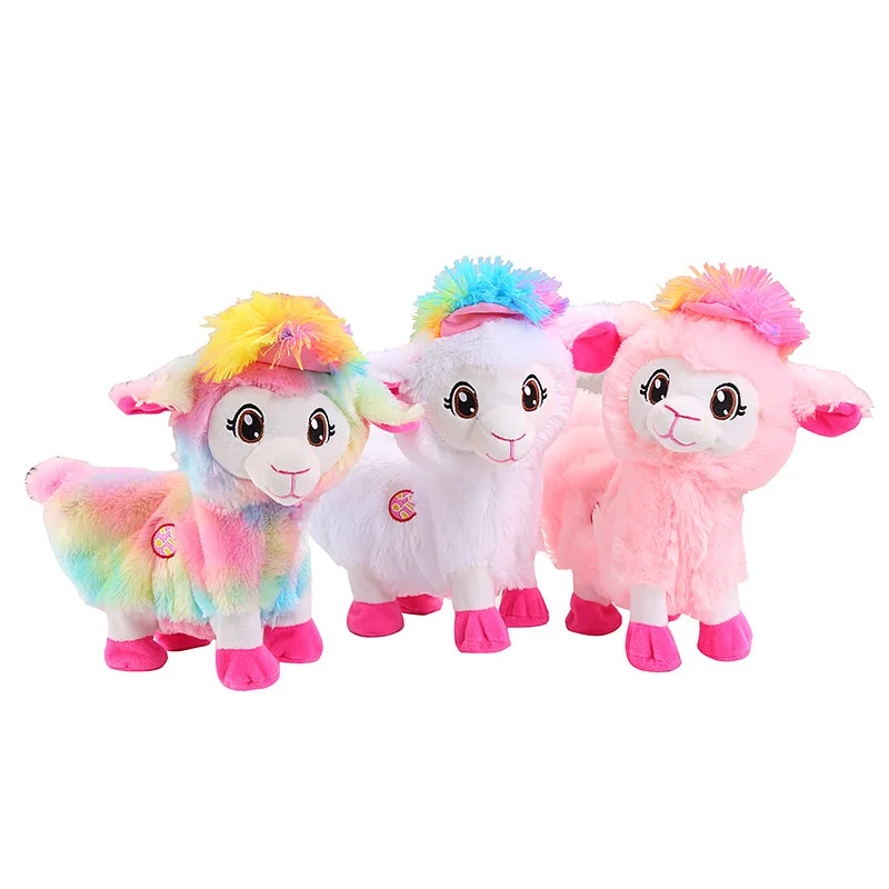 New Alpaca Buttock Twisting Singing Electric Plush Alpaca Toys Children's Gift Colorful Alpaca Doll