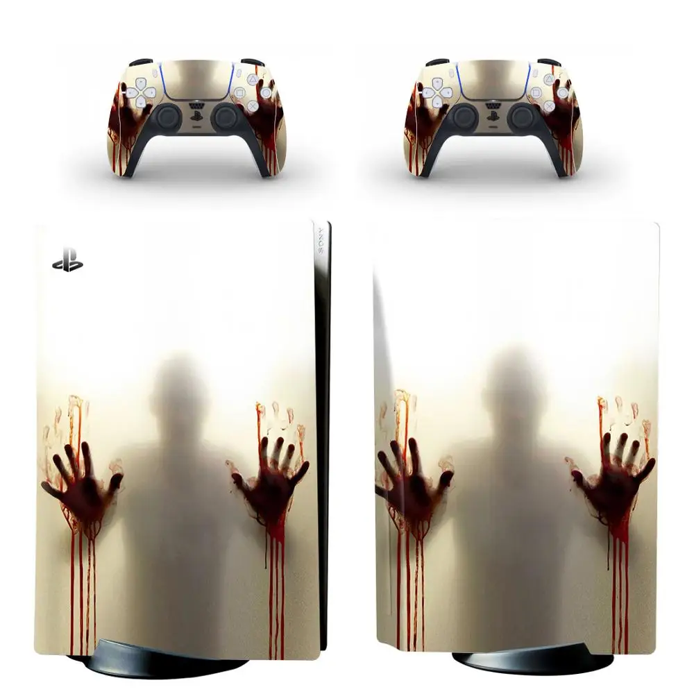 The Walking Dead PS5 Standard Disc Edition Skin Sticker Decal Cover for PlayStation 5 Console & Controller PS5 Skin Sticker Viny