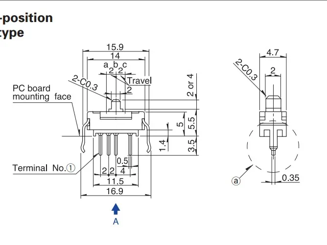5Pcs SSSS918700 Jepang 3 Speed 4-Kaki Atur Saklar dengan Bingkai Miniatur Sliding Switch Power Supply