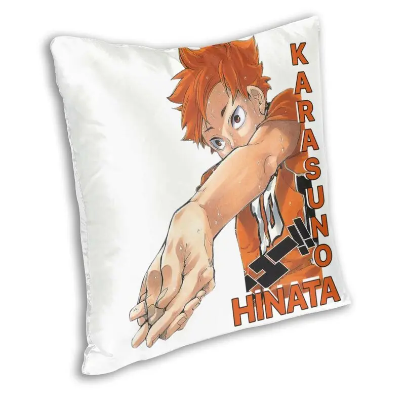 Vibrant Haikyuu Pillow Cover Home Decor 3D Print Shoyo Hinata Karasuno Tshirt Anime Manga Volleyball Cushion Cover for Car