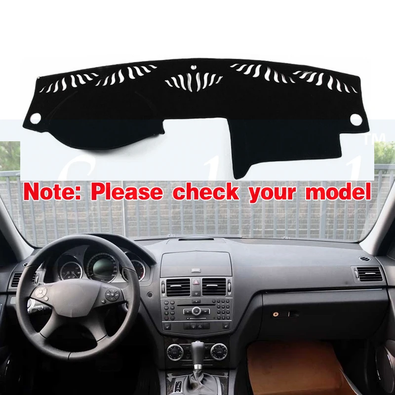 For Mercedes Benz C-Class W204 Anti-Slip Mat Dashboard Pad Sunshade Dashmat Carpet Accessories C-Klasse C180 C200 C220 C250 C300