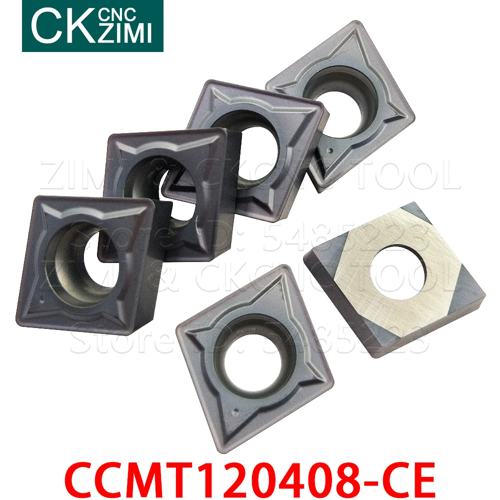 Insertos de torneado de carburo, herramientas de corte CNC, torno de Metal para acero inoxidable, CCMT120408-CE ZM2125 CCMT 120408 CE