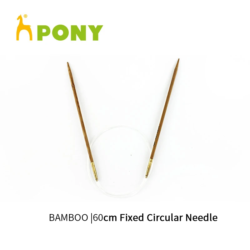 1 Piece Pony Bamboo 60 cm Fixed Circular Knitting Needle