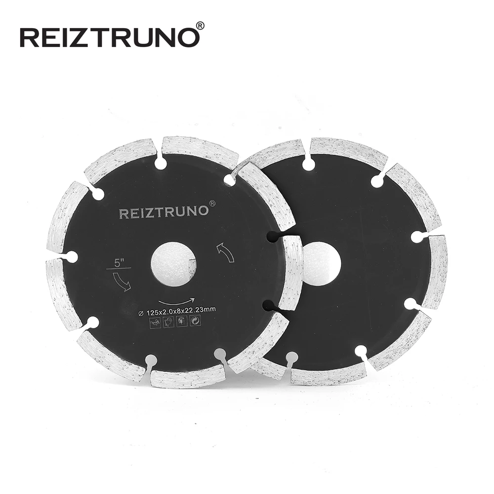 REIZTRUNO 125mm Dry Cutting General Purpose Power Saw Segmented Diamond Blades for Masonry Brick/Block Pavers Concrete Stone