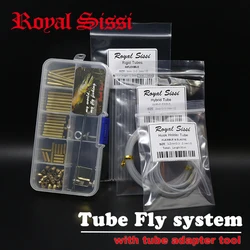 Tube fly tying system combo with fly tube adapter tool & brass tubes conehead &linner tubes salmon steelhead fly tying materials