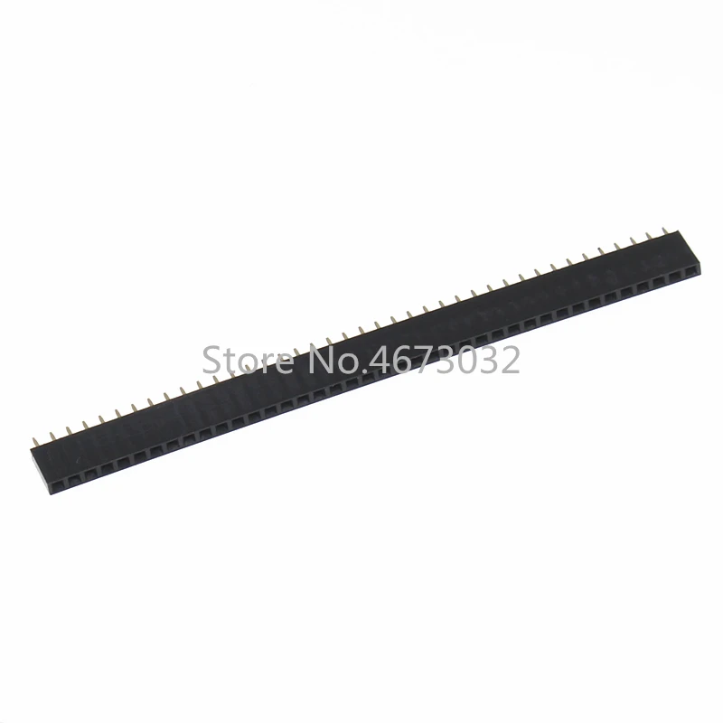 Imagem -02 - Fileira Única de Pino Cabeçote Fêmea Reto de Pino 1000 mm Passo Tira Conector Soquete 2.54 40 p 40pin 40 Pinos para Pcb Arduino 140 Peças 1x40