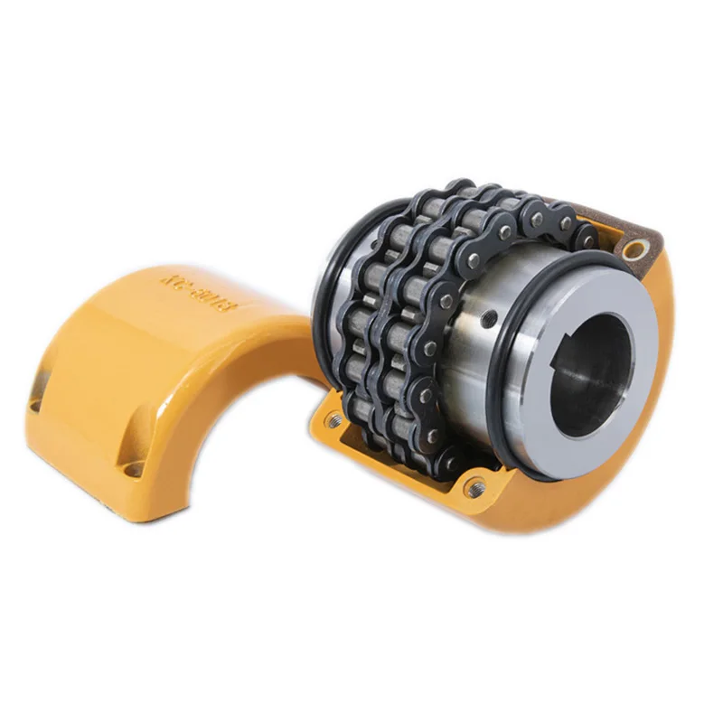 KC roller chain coupling,shaft couplings, mm,diameter,shaft coupler,keyway,bore,protective shell, cover, chain coupling