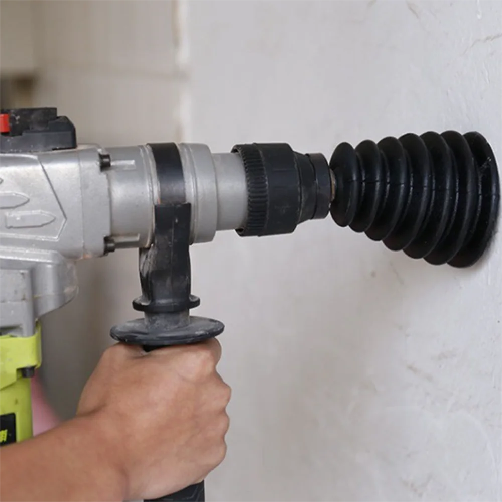 Taladro eléctrico con cubierta de polvo, martillo de impacto de goma, recolector de polvo de taladro, dispositivo a prueba de polvo, accesorios de herramientas eléctricas