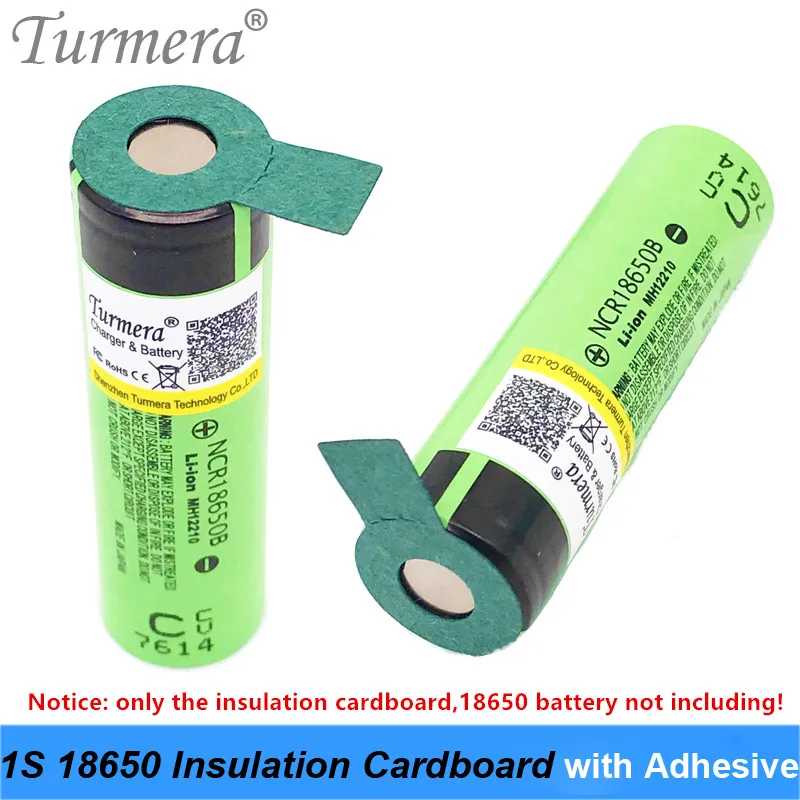 Cardboard 1S 18650 Battery Insulation cardboard with Adhesive for 18650 Battery Pack Cell Insulating Glue Patch Positive 70Piece