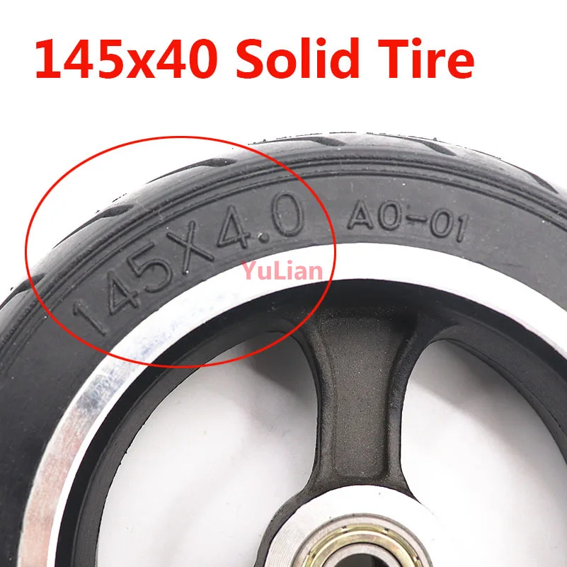 6 Inch Solid Wheel 145x40 Solid Tire 145 * 40 Tire Aluminum Wheel Suitable For Electric Scooter Cart Gas Pedal