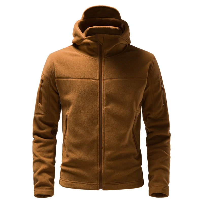 Spring and Autumn New Men\'s Pure Color Windproof Jacket Fashion Hooded Casual Jacket Outdoor Mountaineering Wear