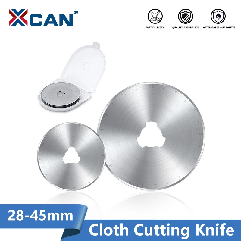 XCAN Cloth Cutting Knife 28/45mm Rotary Cutter Leather Cutting Tool Leather Craft Fabric Circular Blade Knife Sewing Quilting