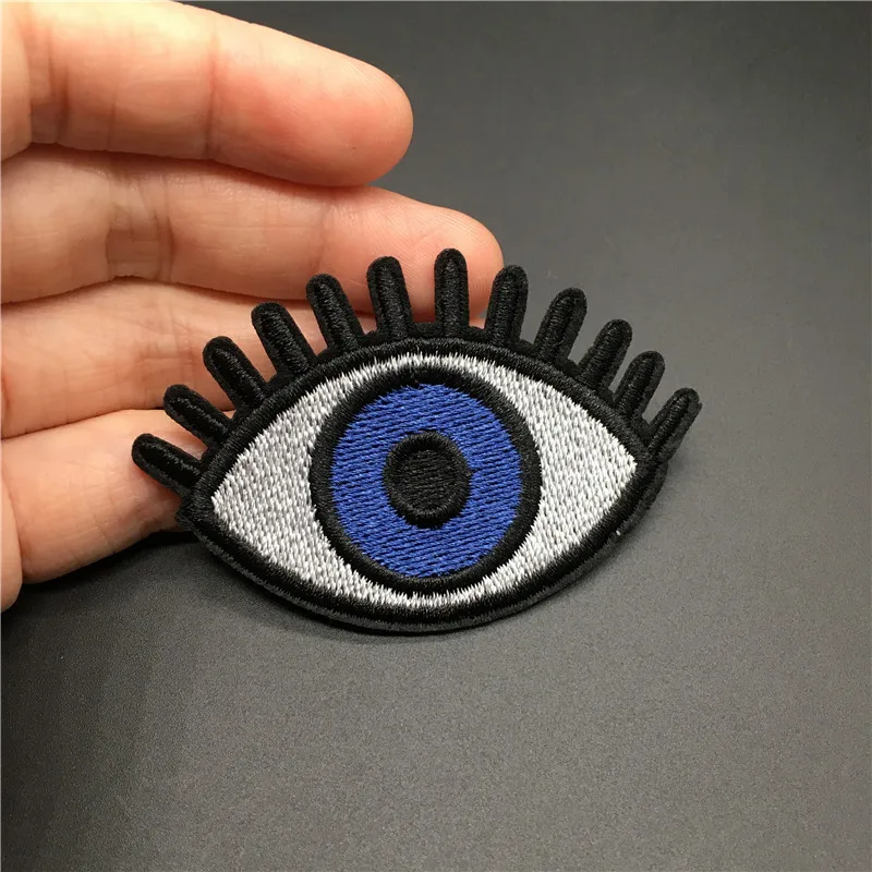 Eye Size: 6.6x4.6cm DIY Stripes for Clothing Embroidery Patch Iron on Badge Sewing Clothes Stickers Applique Decoration