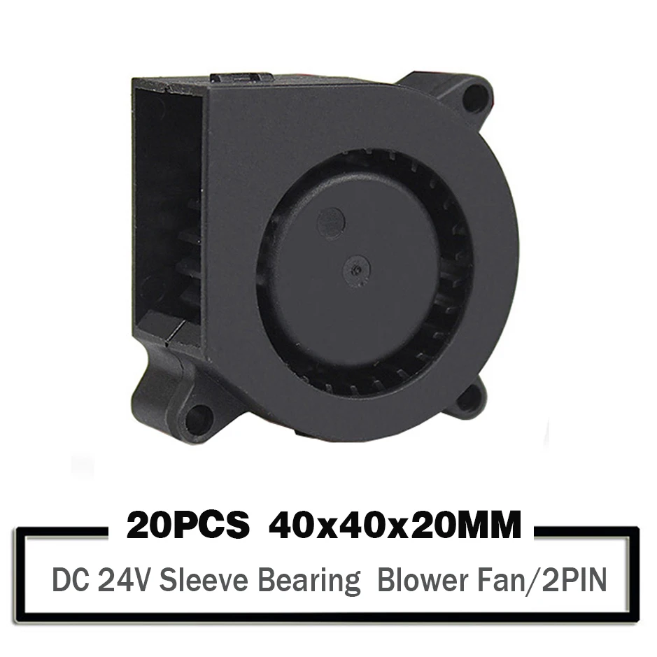 

20PCS 24V 40x40x20mm Blower Fan 4cm 40mm DC 24V Brushless Blower Cooling Cooler Fan 3D Printer Parts Cooler Fans Oil Bearing