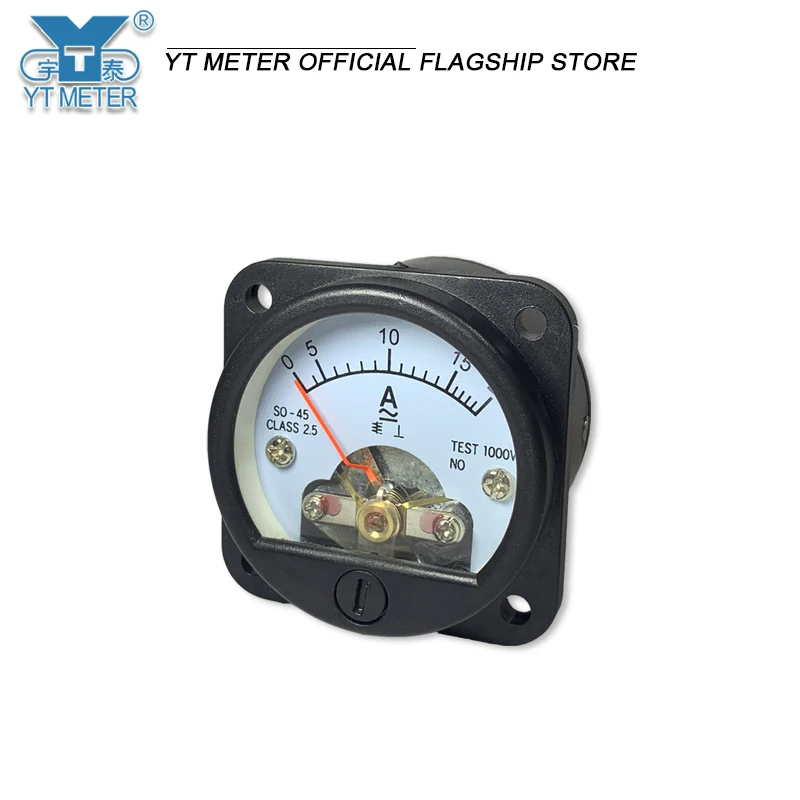 So45 DC voltmeter 5V 10V 15V 20V 30V 50V 75V 100V 150V 250V 300V 450V 500V 600V circular black pointer meter installation for di