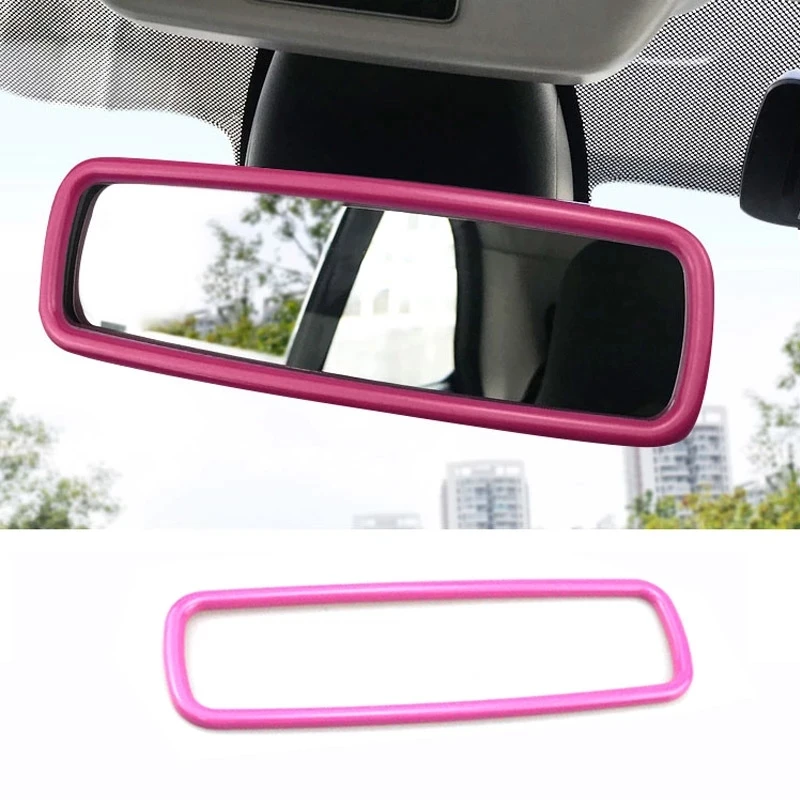 Car interior modeling ABS reversing rearview mirror decorative frame For Mercedes Smart 453 Fortwo Forfour Interior Accessories