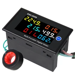 6 In 1 Voltmeter Ammeter Digital LCD Meter Voltage Current Active Power Factor Frequency Energy AC 40-300V 200-450V 100A