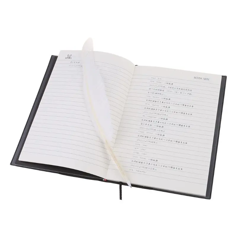 Death Note Cosplay Notebook & Feather Pen Book Animation Art Writing Journal