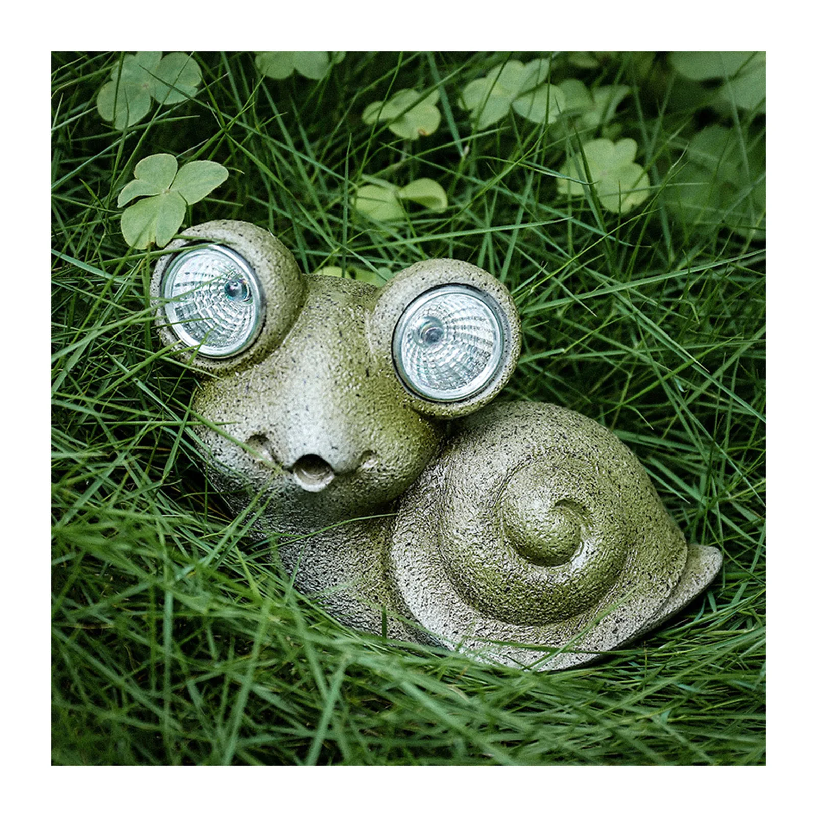 HOT Lovely Frog Snail Lawn Ornament Solar Animals Resin Statue for Outdoor Garden Courtyard Decoration