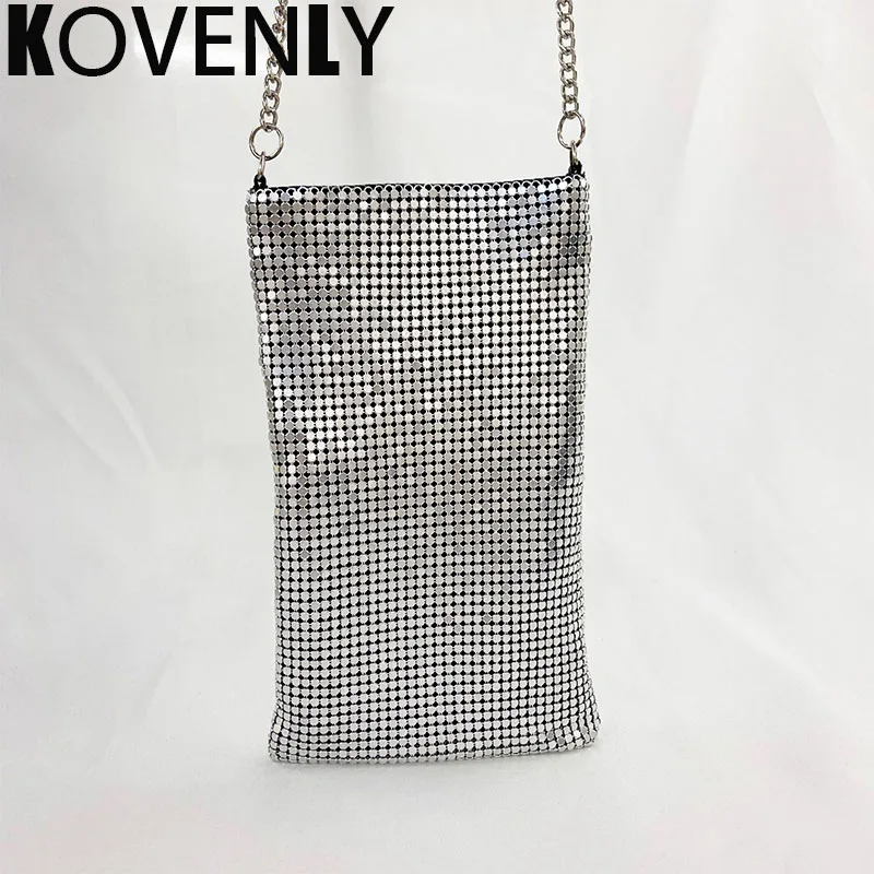 

Phone Bag Bling Shiny Women Messenger Bags Touch Leather Cell Phone Shoulder Purse Fashion Crossbody Phone Holders Bag Woman