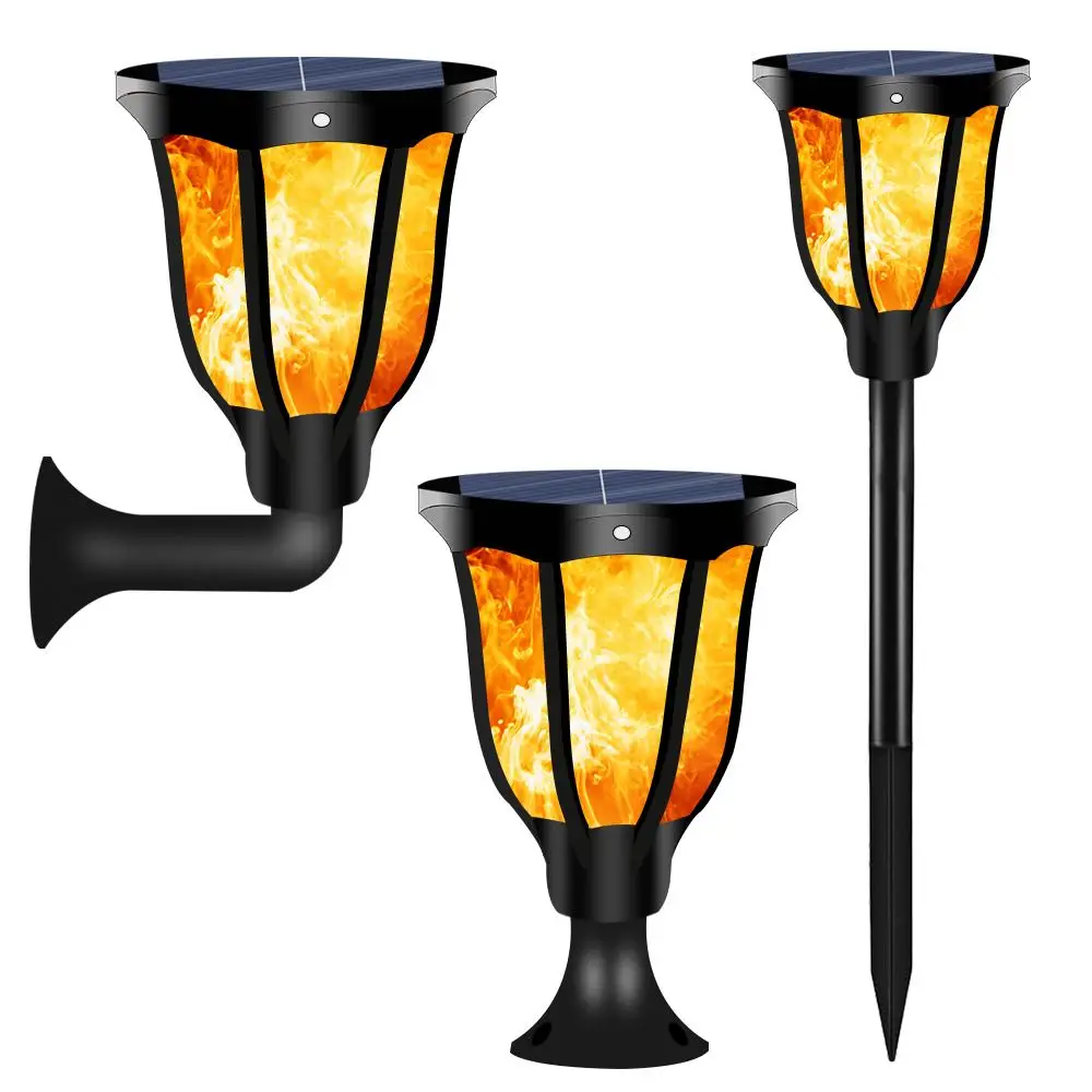 96 LED impermeabile sfarfallio fiamma torcia solare luce 1/2Pcs decorazione del paesaggio esterno lampada da giardino per balcone cortile