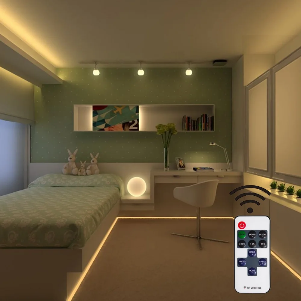 Mini 11Keys RF Wireless Led Remote Controller Led Dimmer Controller For Single Color Light Strip SMD5050/3528/5730/3014 DC5-24V