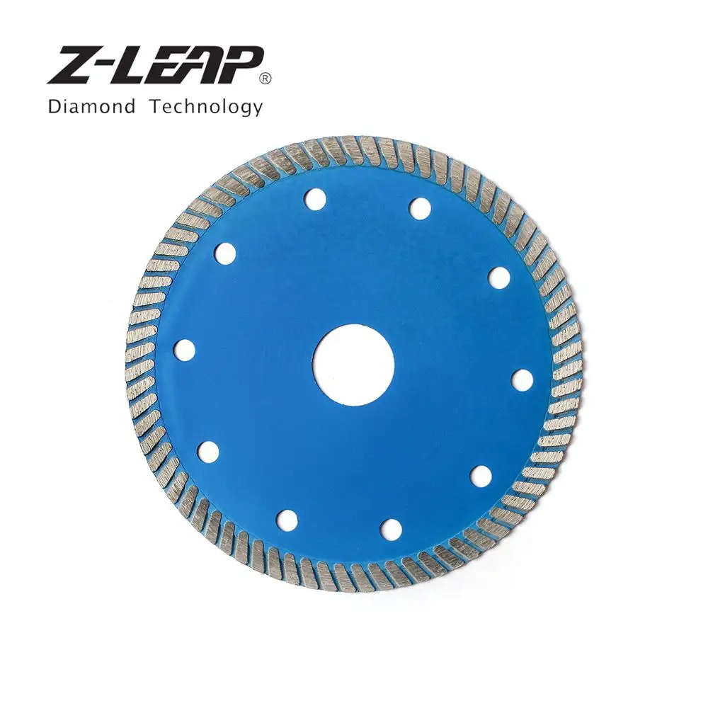 Z-LEAP 5 Inch Diamond Cutting Saw Blade 125mm Turbo Teeth Cutting Disc With Cooling Holes For Granite Marble Sandstone Concrete