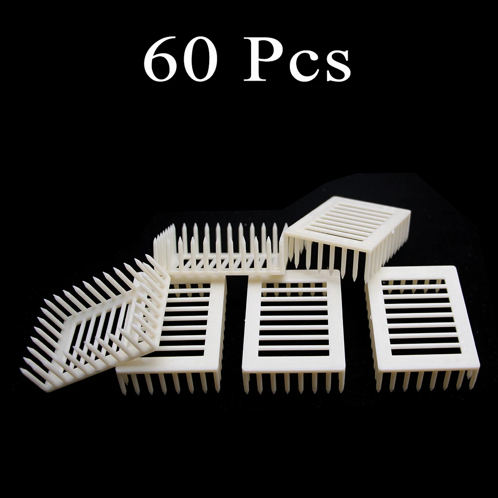 

60PCS Queen Needle Type Imprisoned Bee Tools Cage Plastic Catcher Cell Room Supplies Isolation Beekeeping Apiculture Equipment