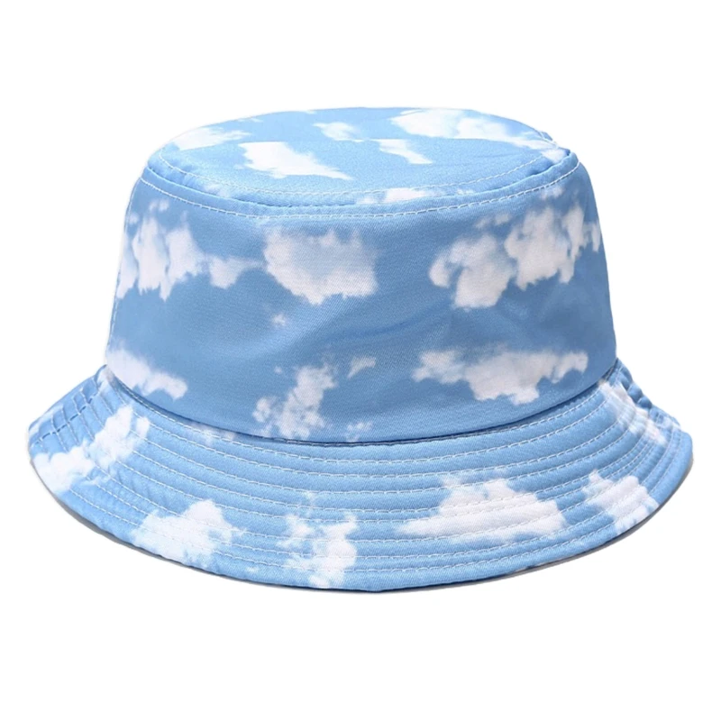 Women Men Fire Butterfly Cloud Dragon Graffiti Print Bucket Hat Harajuku Hip Hop Wide Brim Sunscreen Fisherman Cap