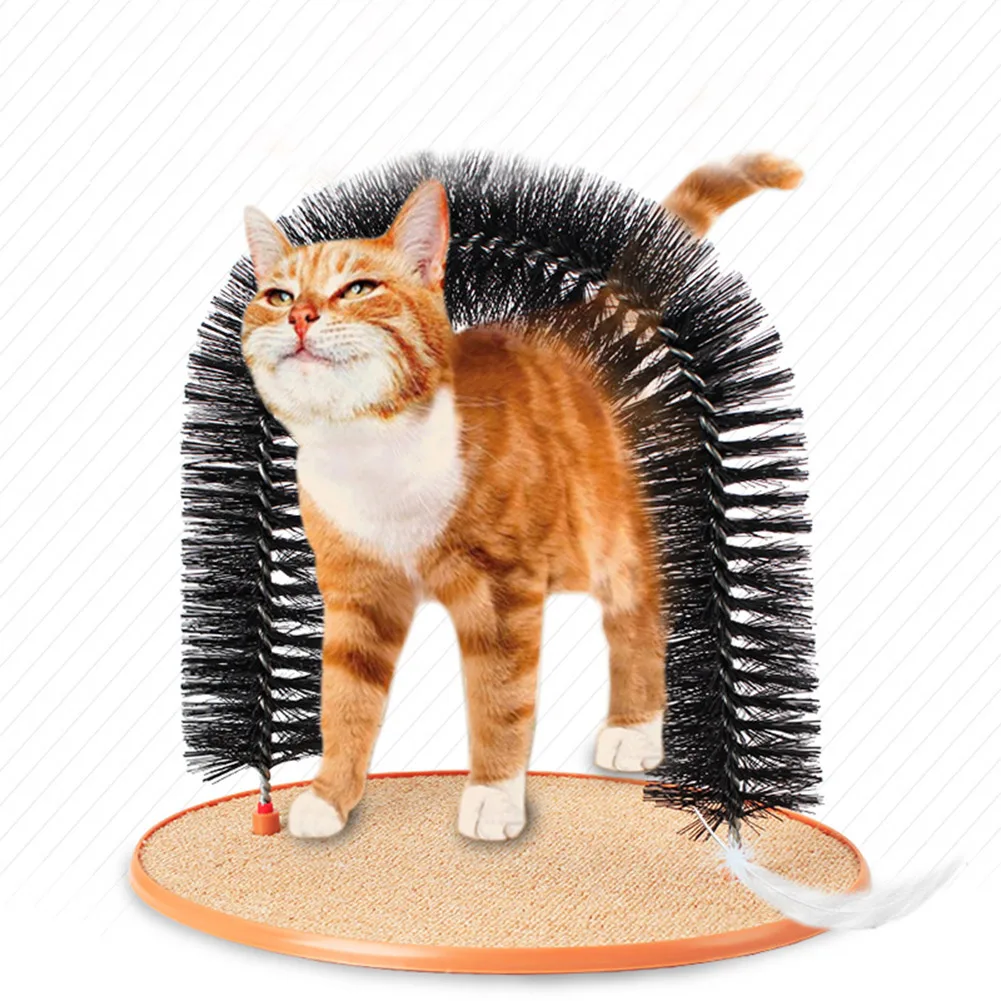 Funny Pet Massage Arch Automatic Brush Cats Toy Anti-skid Scratching Device Cat Itching Grooming Supplies