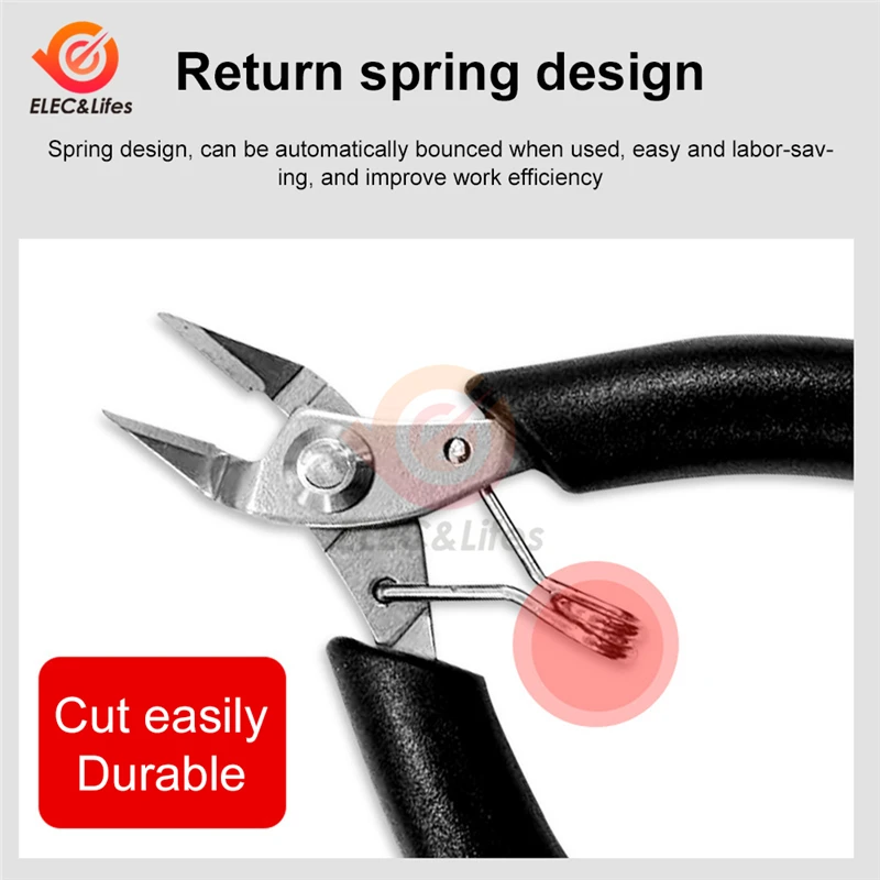 4 Inch Mini Pliers Diagonal Pliers Bent Needle Nipper Nose Pliers Cable Snips Electrical Cutting Pliers Repair DIY Hand Tools