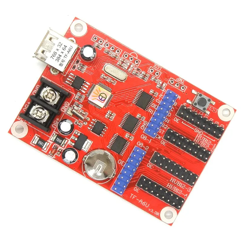 free ship TF-A6U USB Led Controller P10 Display Single & Dual Color Control Card 768*32,384*64 Pixels Support For Led  Board